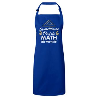 Fabulous Tablier Cuisine Premium Bleu La Meilleure Prof de Math du Monde - 1