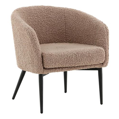 Non Communiqué Marron Fauteuil Bouclette "Fluffy" 70Cm