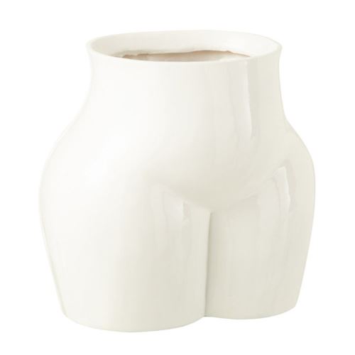 Non Communiqué Femme Blanc Vase Déco Corps "Femme" 32Cm