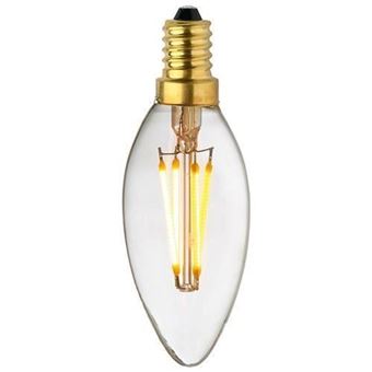 Ampoule Lampe C35 E14 LED Filament droits 4W classique verre clair - 1