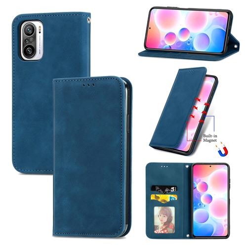 MPFRANCE Housse pour Xiaomi Redmi Note 10 Pro Bleu [Velours]