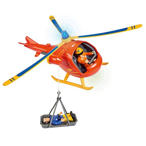Simba Toys 109251077 - Sam le pompier Hélicoptère Wallaby avec figurine
