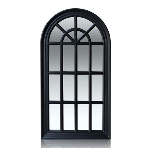 Miroir - Casa Chic By Blumfeldt - Fenêtre De Style Français Savile - 86 X 46 Cm - Noir