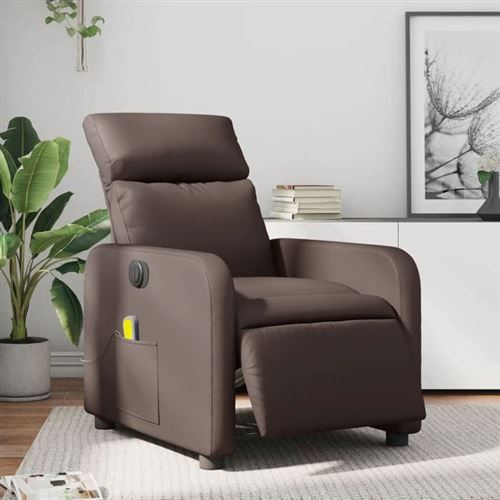 Non Communiqué Marron Vidaxl Fauteuil De Massage, Relaxation Électrique Similicuir