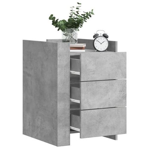 VIDAXL - Table de chevet - 45x50x65 cm - Gris béton - Image 3