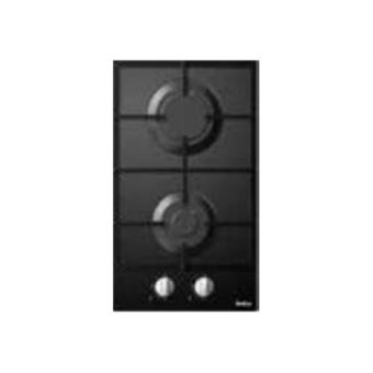 Amica AG2620N - Table de cuisson au gaz - 2 plaques de cuisson - Niche - largeur : 26.2 cm - profondeur : 49.2 cm - noir - verre noir