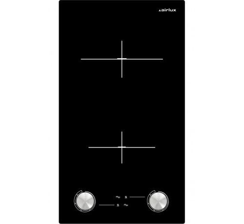 Airlux ATH320M - Vitrocéramique - 2 plaques de cuisson - Niche - largeur : 27 cm - profondeur : 49 cm - noir - sans cadre