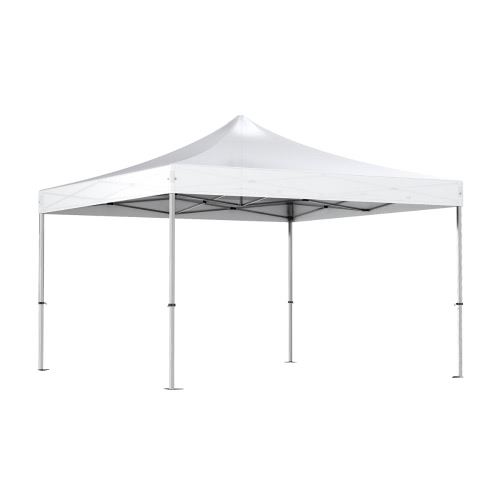 Barnum pliant 4x4m polyester 300g/m² Pelliculé PVC tube aluminium 40mmColoris Blanc