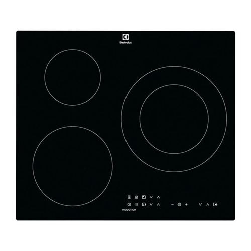 ELECTROLUX CIT60331CK - Table de cuisson induction - 3 zones - 7350 W - L 59 x P 52 cm - Revetement verre - Noir