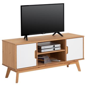 Meuble Tv Tivoli Banc Tele De 114 Cm Design Vintage Scandinave