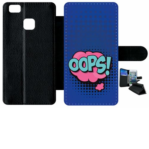 Etui À Rabat Huawei P9 Lite Oops Fond Bleu Lectrique