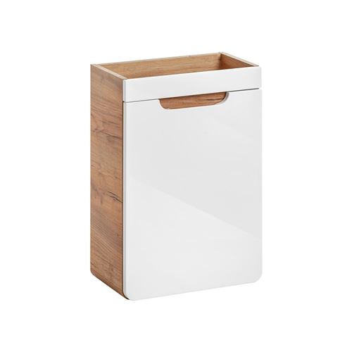 Meuble sous lavabo mural scandinave bois Aruba PM - L. 40 x l. 60 cm - Blanc - Scandinave Home Mania - Aruba