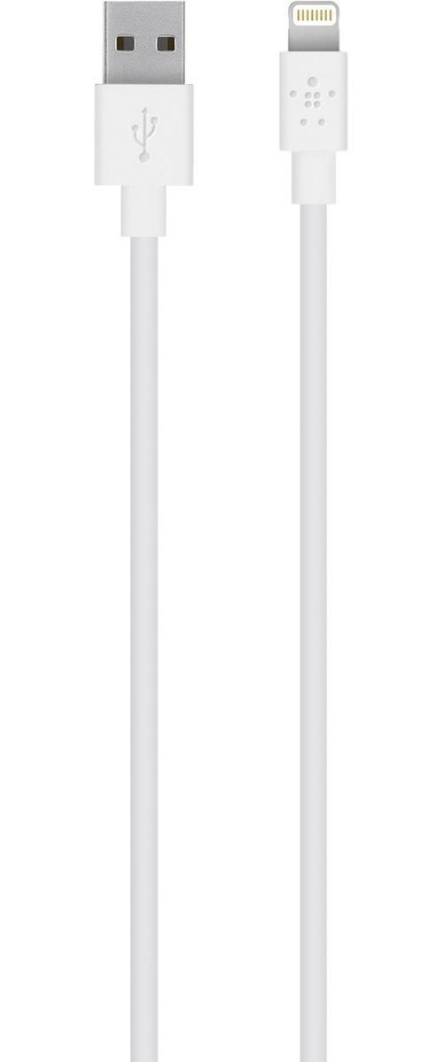 Belkin Câble Lightning vers USB MIXIT↑ - Câble de Recharge Certifié MFi pour iPhone XS, iPhone XS Max, iPhone XR, iPhone XR, iPhone X, iPhone 8 / 8 Plus et Autres (Câble de 80 cm), Blanc