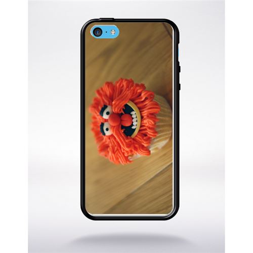 Coque muppets cupcakes compatible apple iphone 5c bord noir silicone