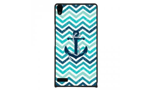 Coque rigide pour Huawei Ascend P6 avec impression Motifs ancre