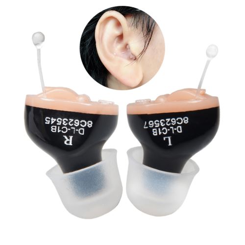 1 paire d'amplificateur auditif invisible protection auditive bouchons d'oreille antibruit