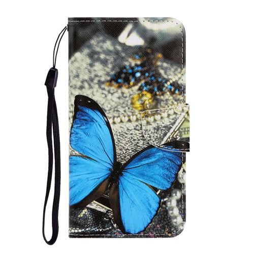 Etui en PU impression de modèle flip grand papillon pour votre Samsung Galaxy A31