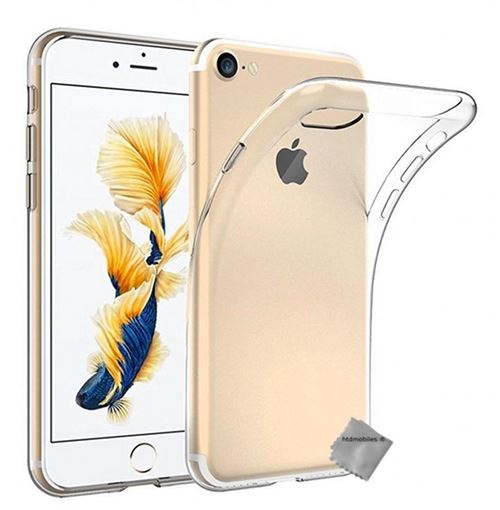 Coque silicone gel fine pour Apple iPhone SE (2020) avec film ecran - TPU TRANSPARENT