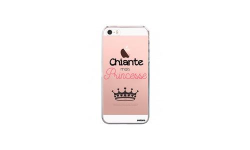 Coque Iphone 5/5s/se Souple Transparente, Chiante Mais Princesse, Evetane®