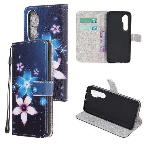 Etui en PU impression de motif texture croisée fleur pour votre Xiaomi Mi Note 10 Lite