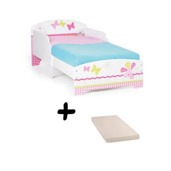 Bebegavroche Lit Fille Papillon En Bois Matelas Lit Pour Enfant Achat Prix Fnac