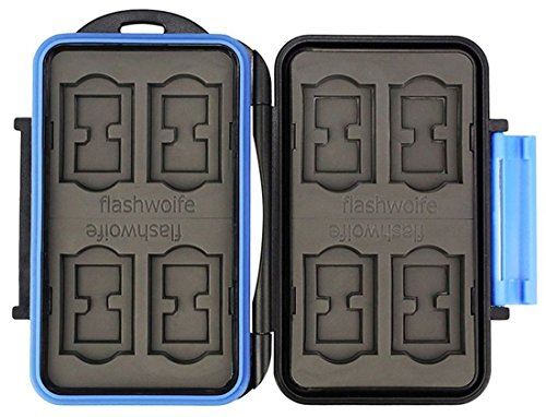 Flashwoife Turtle-SD8MSD16 boîtier pour carte mémoire (résistant à l'eau) pour 8 x SDHC et 16 x microSD