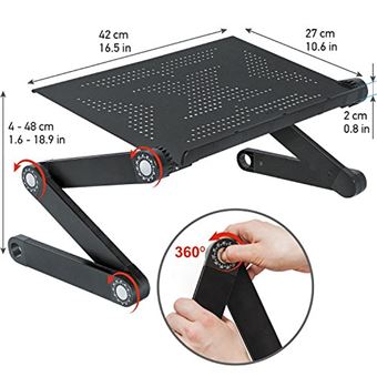 Table Pliante Portable Wonder Worker - Pour Lit, Canapé, Ordinateur 17"