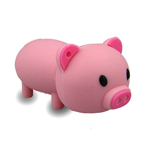 818-TEch No17600020064 Hi-Speed 2.0 clé USB 64Go cochon teckel 3D rose