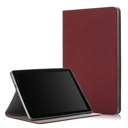 Etui en PU support en tissu marron pour votre Huawei MediaPad T5 10/Honor Pad 5 10.1 pouces/Enjoy Pad 10.1 pouces