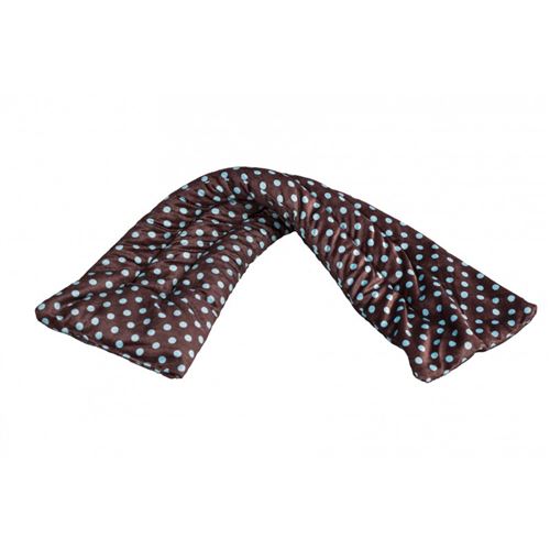 Tour de cou bouillotte micro-ondes naturel - Marron Pois