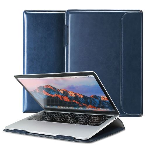 Etui en PU avec support bleu pour votre MacBook 12 pouces avec écran Retina(2015)