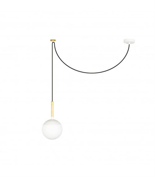 Faro - Suspension décentrée Mine D18,5 cm - Blanc