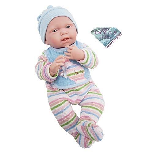JC Toys La Newborn Real Boy Baby Doll, Stripes