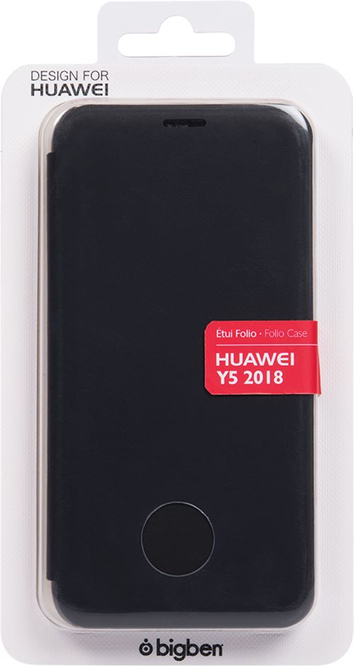Etui Huawei Y5 2018 folio noir