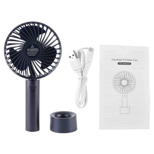 Ventilateur Ckeyin Mini ventilateur à main silencieux usb rechargeable  desktop fan ventilateur de poche pour voyage,bureau et maison（blanc）