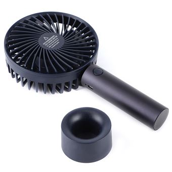 Ventilateur De Poche PALATALA USB Rechargeable - 5 Vitesses, Base Et Cordon - Portable Pour Voyage, Bureau, Extérieur