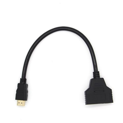 Adaptateur 2 ports Cable HDMI pour Console WII U Television TV