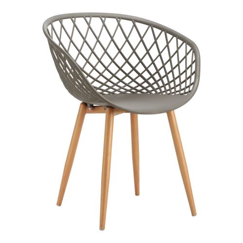 Tango Fauteuil En Métal Avec Assise En Pp Taupe 57X63Xh81Cm 