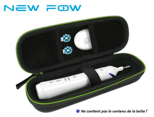 NEW POW Étui de protection voyage rigide pour brosse à dents électrique Oral-B Pro,Philips Sonicare ou d’Autre Modèle de Même Taille,Intérieur en Cuir PU Hygiénique,antichoc et antipoussière