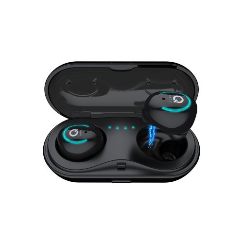 Ecouteurs Q18 Bluetooth 5.0, Binaural Sans Fil In-Ear Sport–Noir