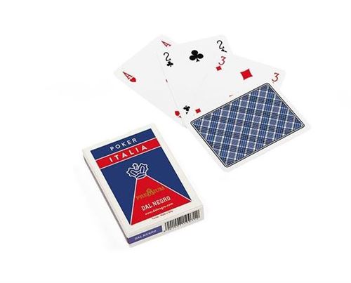 Dal Negro cartes à jouer Poker Italia88 mm carton bleu 55-part