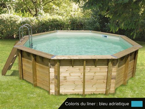 Piscine bois Océa 4,30 x 1,20 m - Liner bleu - Ubbink
