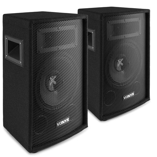 Vonyx Paire d'Enceintes SL6 PA Speakerbox 6 pouces 150 Watts, Enceintes Passives, Public Address, Sonorisation, Messages public