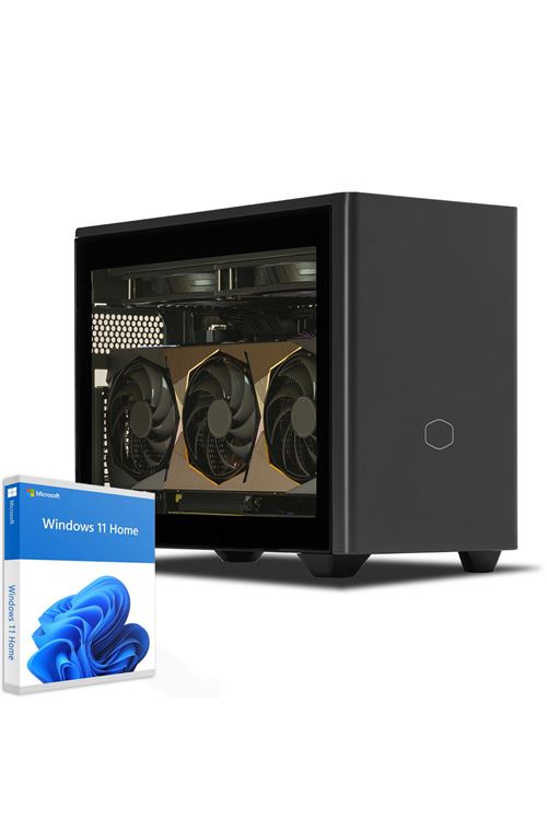 Sedatech Mini-PC Professionnel Watercooling • Intel i9-10900KF • RTX 3090 • 64 Go RAM • 1To SSD M.2 • 3To HDD • Windows