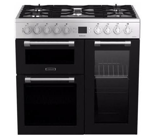 Leisure Cookmaster CK90F320XG - Cuisinière (triple four) - pose libre - largeur : 90 cm - profondeur : 60 cm - hauteur : 90 cm - classe A - acier inoxydable
