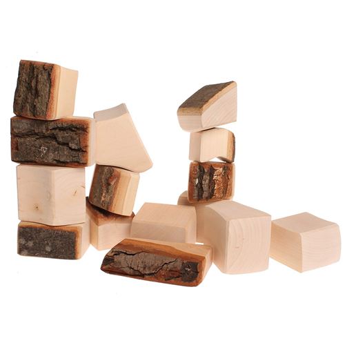 Grimm's Blocs de bois avec écorce 15 pièces
