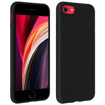 Coque pour iPhone SE 2022 / 2020 et 8 / 7 Soft Touch Silicone Gel Forcell Noir - 1