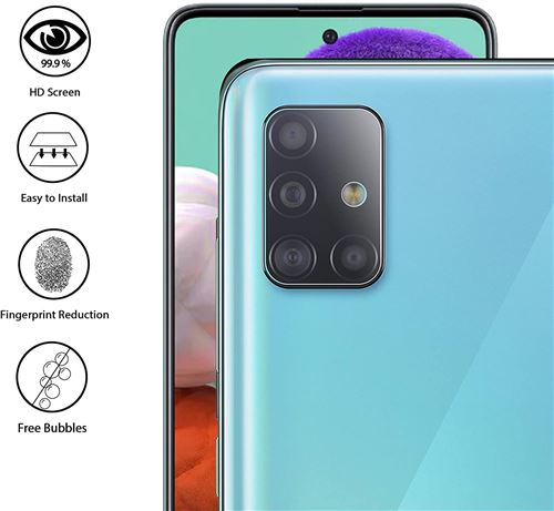 Protection Caméra pour Samsung Galaxy A71 [Lot de 2] Verre Trempe Lentille Appareil Photo Arrière Film Protection Anti Rayure Phonillico®