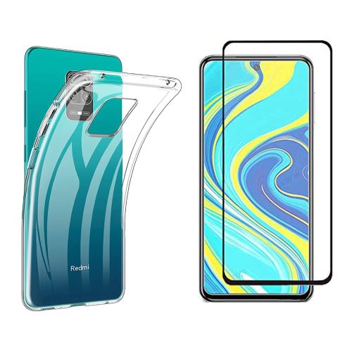 Protection intégrale 360 degres pour Xiaomi Redmi Note 9 PRO 2020 : Coque Transparente ET Protection écran FULL Cover noir