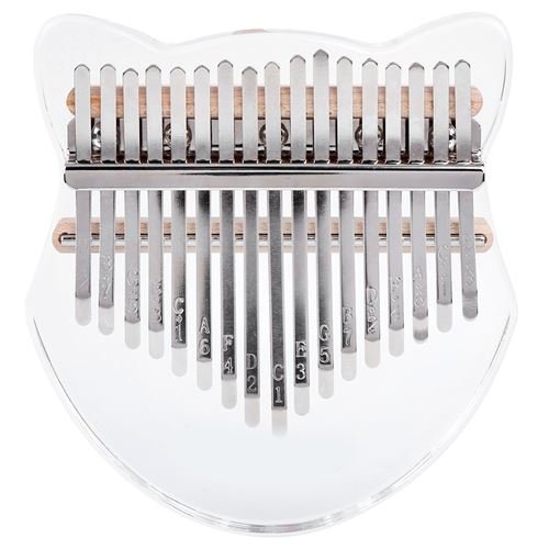 Kalimba Kit Piano à Pouce Forme de Renard en Cristal 17 Touches avec Sac Transparent